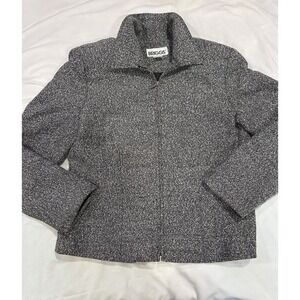 Briggs Women's Gray Jacket Plus Size 10 Full Zip Front Lined Career Collared